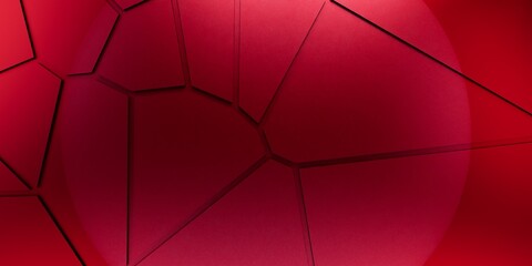 Poster - abstract red background with
round place for product and text. 3d illustration. 3d render