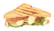 Delicious sandwich with vegetables, ham and mayonnaise