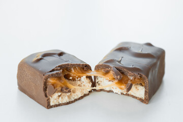 Wall Mural - Chocolate Wafer bar with Nut or Almond and Sweet Caramel