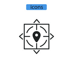 destination icons  symbol vector elements for infographic web