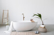 © brizmaker - Photo of contemporary bathroom interior at minimalistics apartment