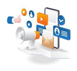 Poster - Social media marketing digital technology