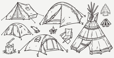 tent for outside camping adventure. camping tent for forest nature explore