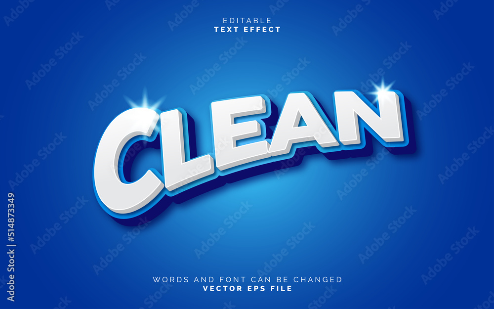 Clean Sign Font Clean text effect template with abstract background use for business ...