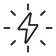 thunderbolt line icon