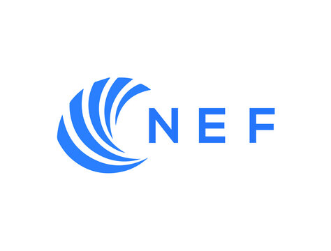 NEF Flat accounting logo design on white background. NEF creative initials Growth graph letter logo concept. NEF business finance logo design.
