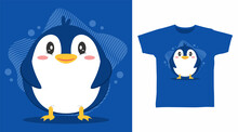 Cute Penguin Cartoon Tshirt Art Designs