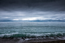 Sea On A Cloudy Day