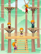 Stickman Kids Adventure Park Scene Illustration