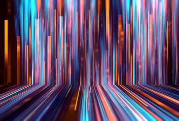 Poster - light speed streak geometric  shape abstract technology background