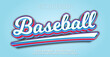 Baseball Text Style Effect. Editable Graphic Text Template.