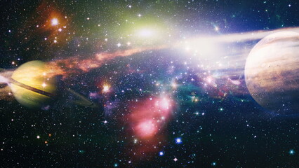 Wall Mural - high quality space background. bright star nebula. distant galaxy. abstract image. elements of this 