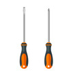 flat and phillips screwdriver vector illustration flat style