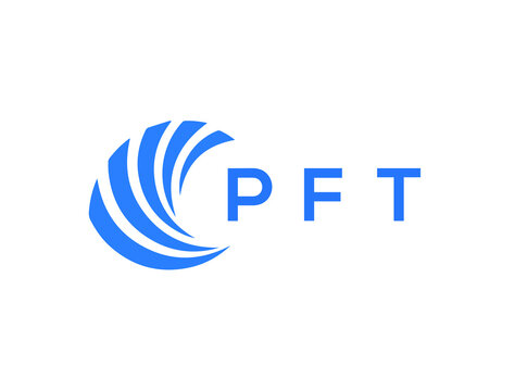 PFT Flat accounting logo design on white background. PFT creative initials Growth graph letter logo concept. PFT business finance logo design.
