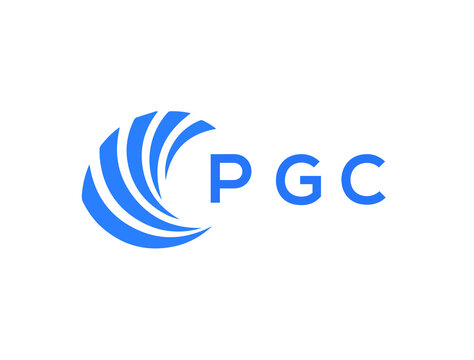 PGC Flat accounting logo design on white background. PGC creative initials Growth graph letter logo concept. PGC business finance logo design.
