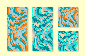 Abstract gradient poster and cover design. Colorful fluid liquid shapes