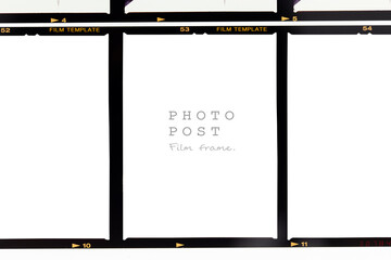 Medium format color film frame.With white space.text space.