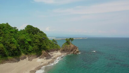 Wall Mural - 高知県の人気観光地の桂浜の空撮映像