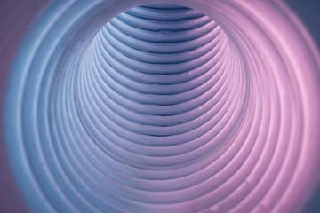 Aufkleber - Beautiful round abstract white-gray tunnel with color light on a background pattern textured ford design.