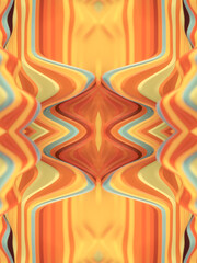 Leinwandbilder - Fantastic composition of colorful wavy stripes. Modern concept background. 3d rendering digital illustration