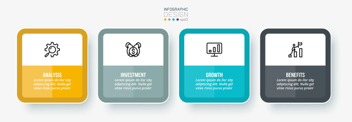 Infographic template business concept with option.