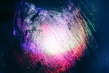 Poster - Beautiful abstract surreal brush smear light pastel dark magic. Background pattern for design. Macro photography view.