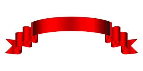 Wall Mural - creative modern red ribbon banner design
