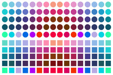 Color Guide Palette An Example Of A Color Palette Jpg.Color Palette. Bright Image Background With Flowers Collection. Bright Color Squares Set Isolated On White Background. Color Palette For Fashion D