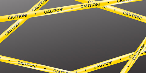 Wall Mural - realistic warning danger tape. crossing warning ribbon of caution signs for construction area or cri