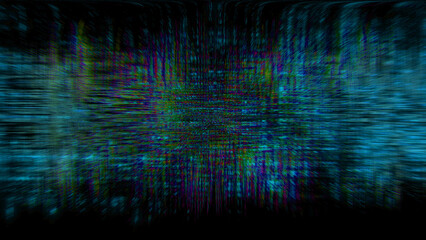 Poster - grunge cybernetic noise distorion creative dark backdrop - abstract 3D rendering