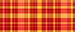 Red yellow plaid pattern in modern style and high quality knitted fabric