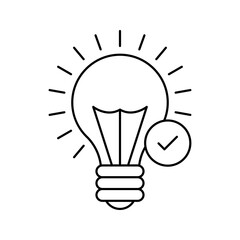 Poster - light bulb idea icon