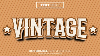 Poster - 3D vintage text effect - Editable text effect