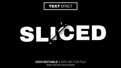 Poster - 3D sliced text effect - Editable text effect