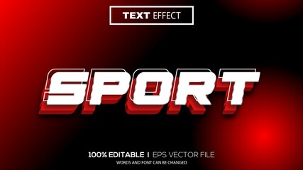 Poster - 3D sport text effect - Editable text effect