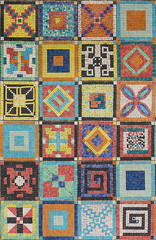 Aufkleber - The colorful mosaic on the wall surface