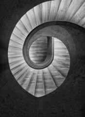 Poster - Modern spiral staircase. Contemporary architecture abstract background
