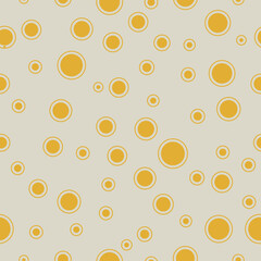 Poster - Yellow circles for print seamless. Texture for the interior of the circles. Vector seamless stylish pattern.