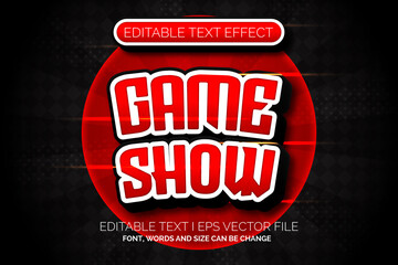 modern red black game show text effect