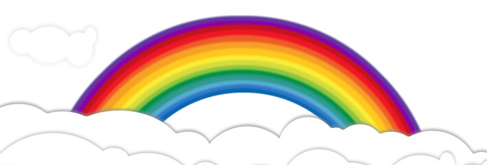 Poster - Arc-en-ciel derrière les nuages 