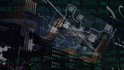 Poster - Animation of data processing over hands using tablet