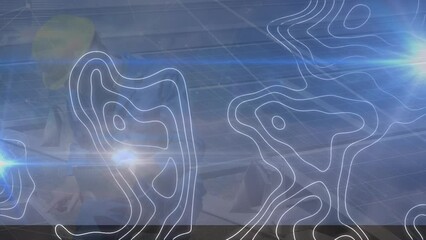 Poster - Animation of isohypses over solar panels