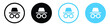 Spyware icon spy with hat symbol . hide icon, incognito mood icon private icons