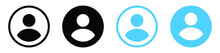 Profile User Icon, Login Account Sign, Male Person Profile Avatar Symbol In Circle