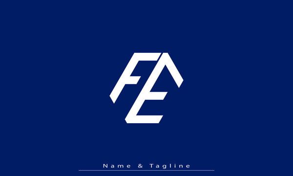 Alphabet letters Initials Monogram logo FE , EF