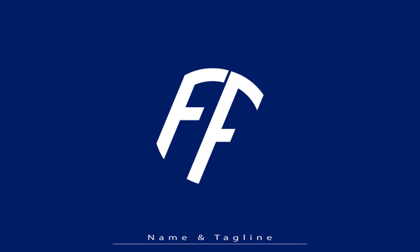 Alphabet letters Initials Monogram logo FF