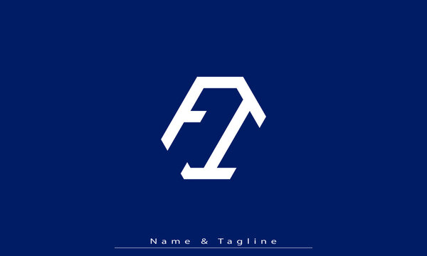 Alphabet letters Initials Monogram logo FI , IF