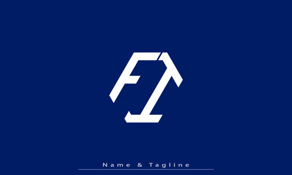 Alphabet letters Initials Monogram logo FI , IF