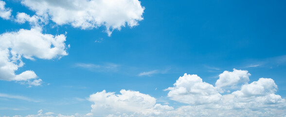 Wall Mural - many small clouds in blue sky.summer cloudy.white clouds floating in the sky