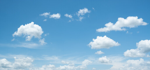 many small clouds in blue sky.summer cloudy.white clouds floating in the sky